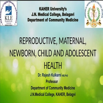 RMNCH+A-RK ( Reproductive, Maternal, Newborn, Child & Adolescent health )