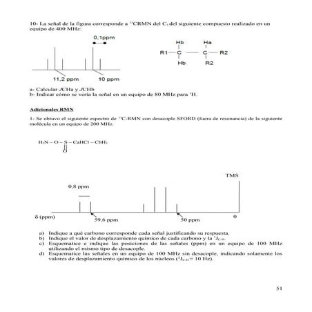 RMN: ejercicios adicionales