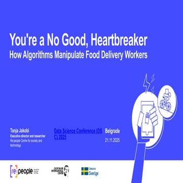 Tanya Jakobi - You're a No Good, Heartbreaker: How Algorithms Manipulate Food...