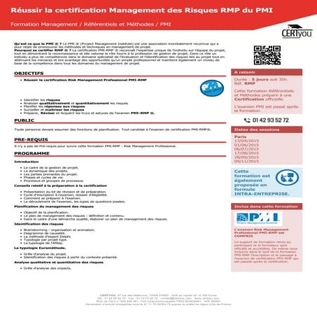 Rmp formation-rmp-pmi | PDF