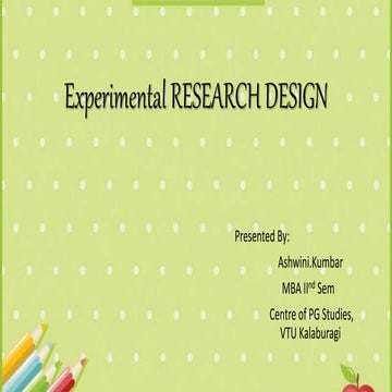Experimental Research Design
