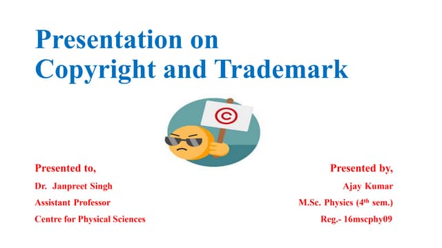 presentation on trademark and copyright