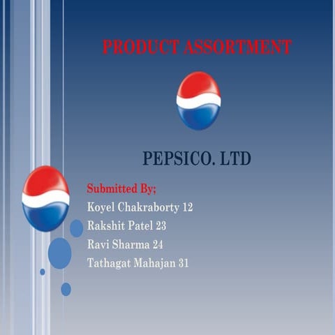 Product Assortment- Case Study Pepsi