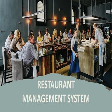 Restaurant Management System Project plan ppt.pptx