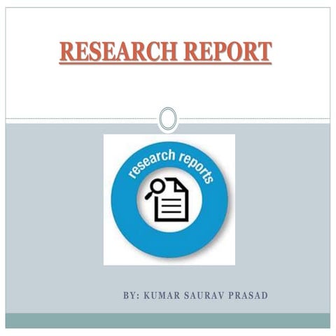 Research Report ppt (marketing)