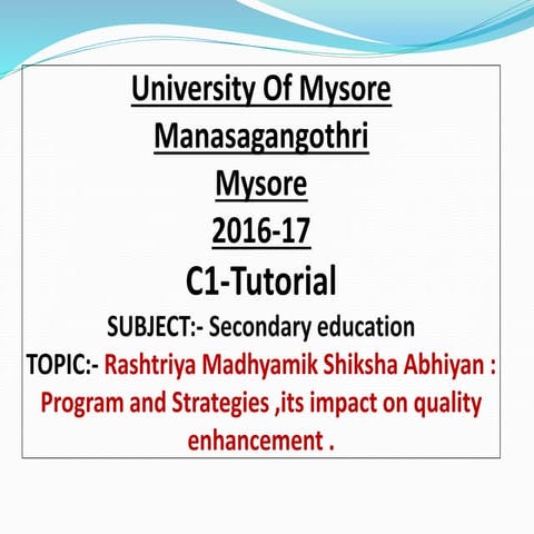 Rashtriya madhiyamika shiksha abhiyan