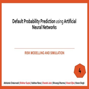 Default Probability Prediction using Artificial Neural Networks in R Programming