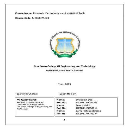 Survey On the Service Satisfaction Of DBCET College Canteen .