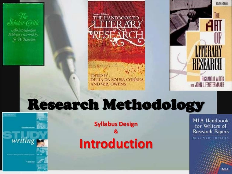 Research Methodology Syllabus Design And Introduction