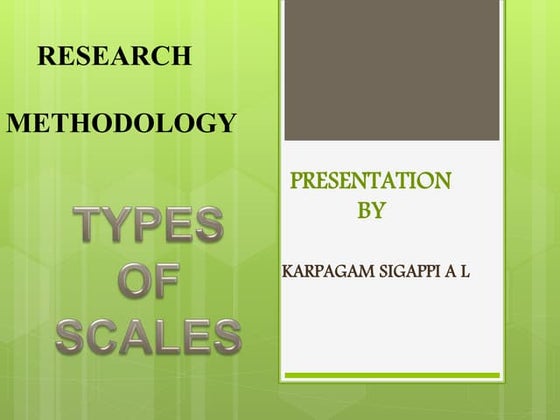 Types of Scales and Scaling Techniques | PPT