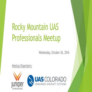 October 2016 Rocky Mountain UAS Professionals Meetup