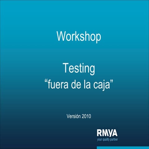 RMyA - workshop testing - v1.1