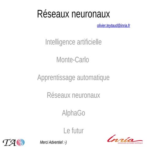 Réseaux neuronaux profonds & intelligence artificielle