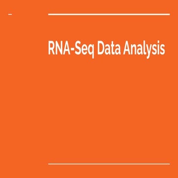 RNA-Seq Data Analysis: An abstract Guide