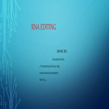 RNA Editing.