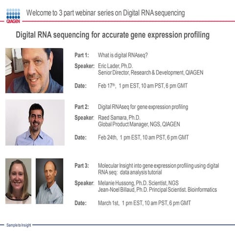 Digital RNAseq for Gene Expression Profiling: Digital RNAseq Webinar Part 2