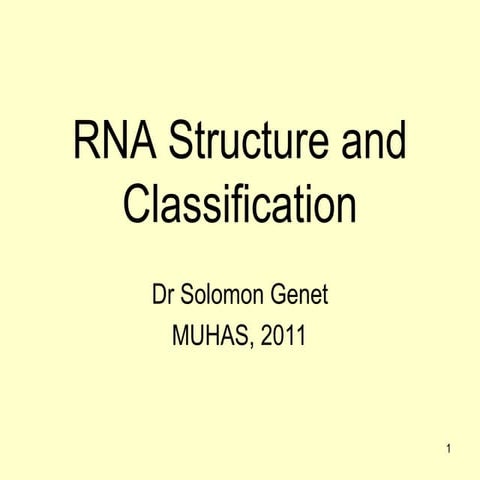 structure types and function of RNA | PPTX