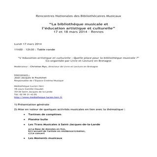 Les activités d’éducation artistiqu...