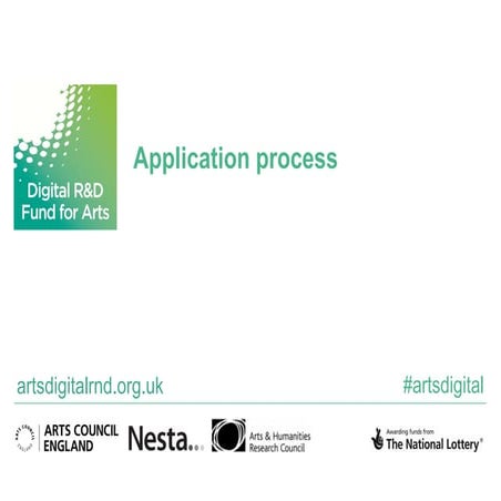 Digital R&D Fund for the Arts - Application process