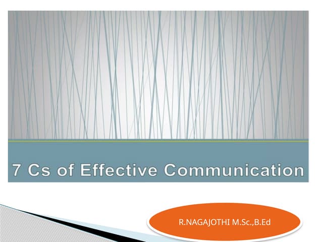 RNJ_7C'sCommunication is better understanding | PPT