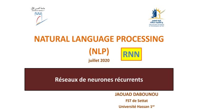 Réseaux de neurones récurrents et LSTM