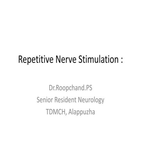 Rapid Nerve Stimulation study Part 1