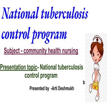 Revised national tuberculosis control program ppt ppt