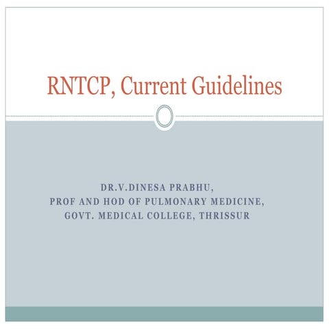 Rntcp current guidelines