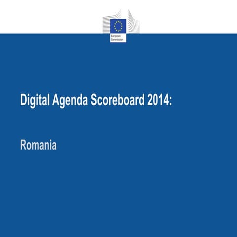 Eu Digital Agenda Scoreboard for Romania
