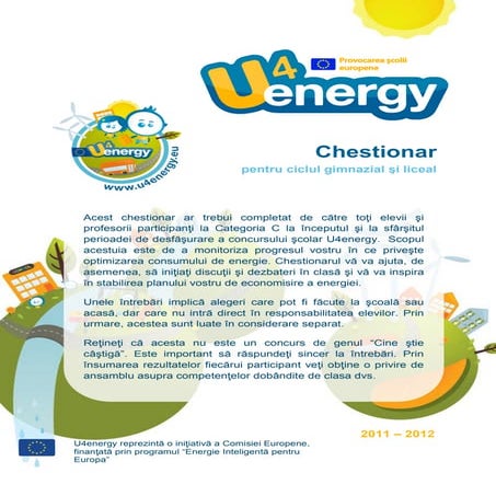 Ro   u4energy questionnaire secondary