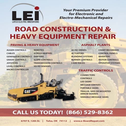 ROAD CONSTRUCTION & HEAVY EQUIPMENT REPAIR
