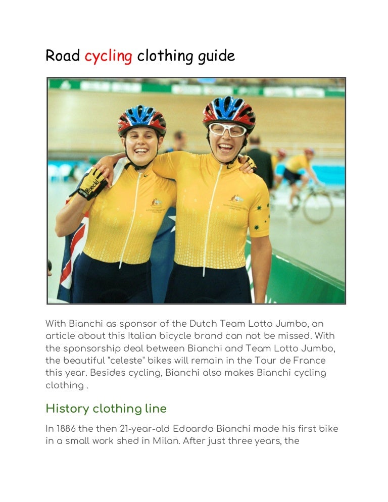 bianchi cycling gear