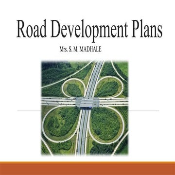 Road Development Plans-Transportation engineering | PPTX