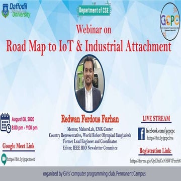 Roadmap to IoT and Industrial Attachment
