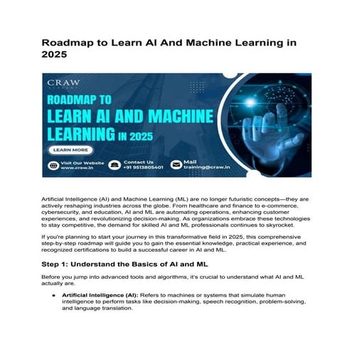Roadmap to Learn AI And Machine Learning in 2025.pdf
