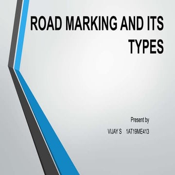 Road marking and its types