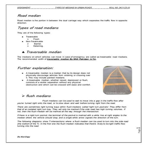 Road median and their types