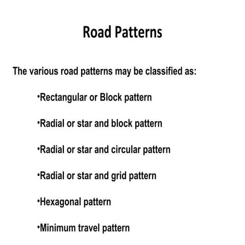 Road patten