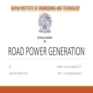 Road power generation