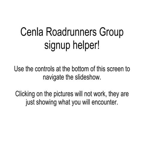 Roadrunners Group Email Only Signup Helpr