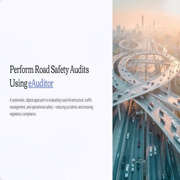 Road Safety Audit with eAuditor Audits & Audits | PDF