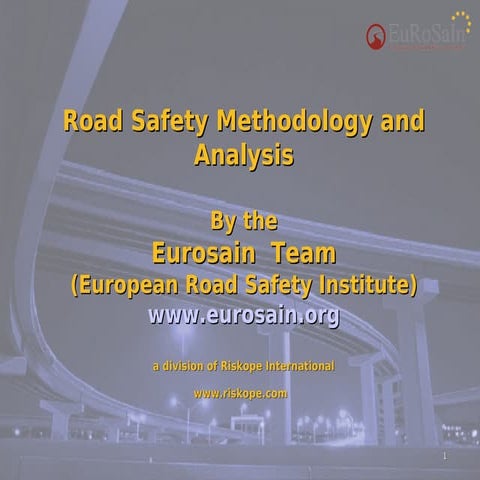 Road Safety Methodology And Analysis | PDF