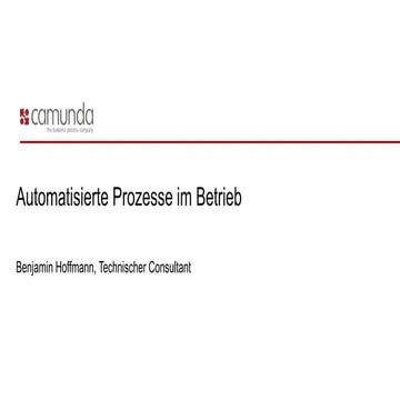 Roadshow 2018 - Automatisierte Prozesse im Betrieb