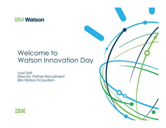IBM Watson Ecosystem roadshow - Chicago 4-2-14