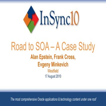 Road to SOA – A Case Study