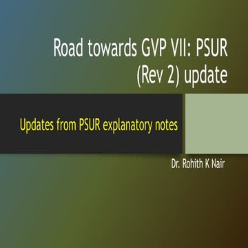Road towards GVP VII Rev II - Explanatory note updates