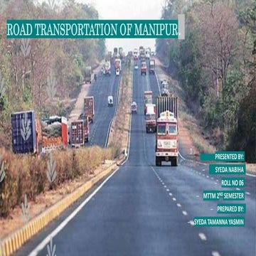 Road transportation of manipur
