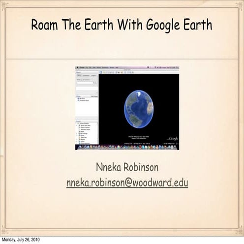 Roam the earth_with_google_earth