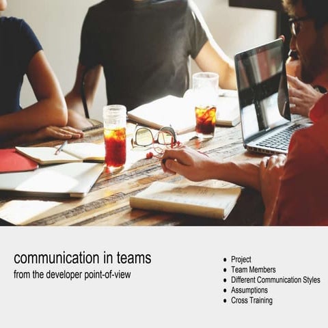 Communication in Teams from the Developer Point of View