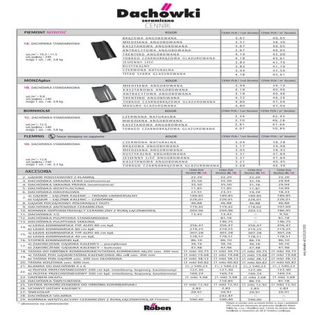 Roben - folder dachówki i akcesoria | PDF